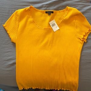 mustard yellow crop top